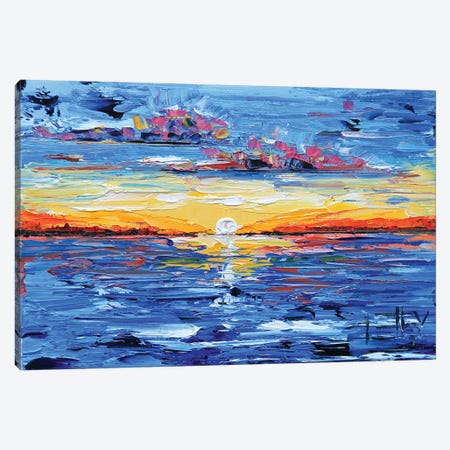 Sunset Canvas Print #LEL153} by Lisa Elley Canvas Art