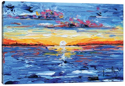 Sunset Canvas Art Print - Gestural Skies