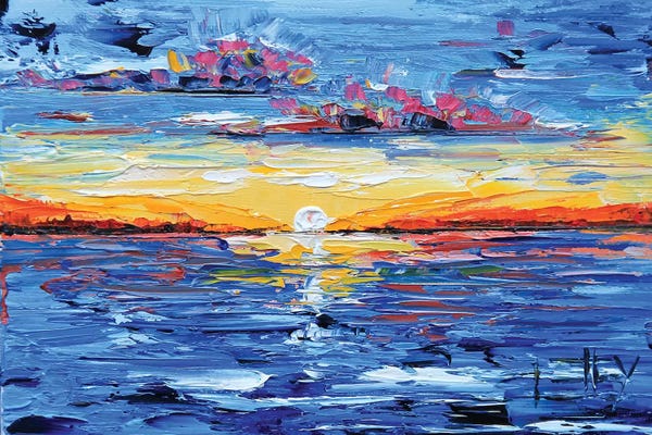 Gestural Skies: Sunset by Lisa Elley