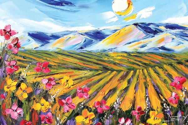 Landscapes In Bloom: Vineyard IV by Lisa Elley