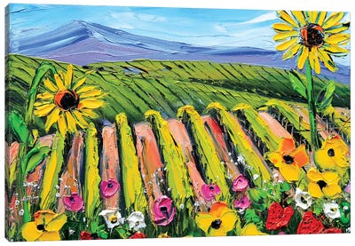 Went Canvas Art Print - Sunflower Art