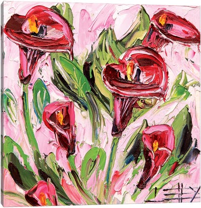 Iris Canvas Art Print - Textured Florals