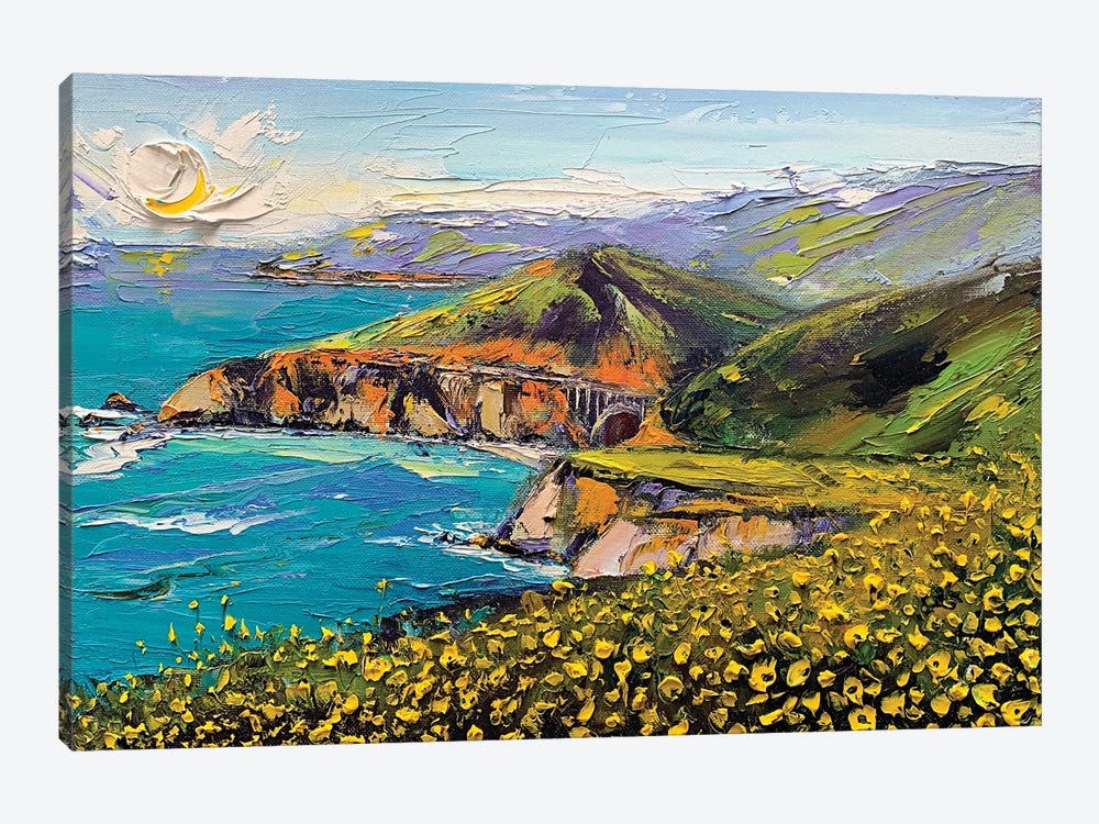Dreaming Of Big Sur Again by Lisa Elley 1-piece Canvas Wall Art