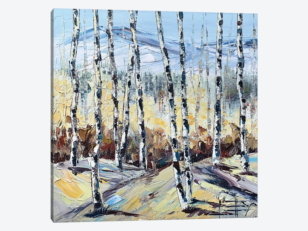 Autumn Birch by Lisa Elley 1-piece Canvas Artwork