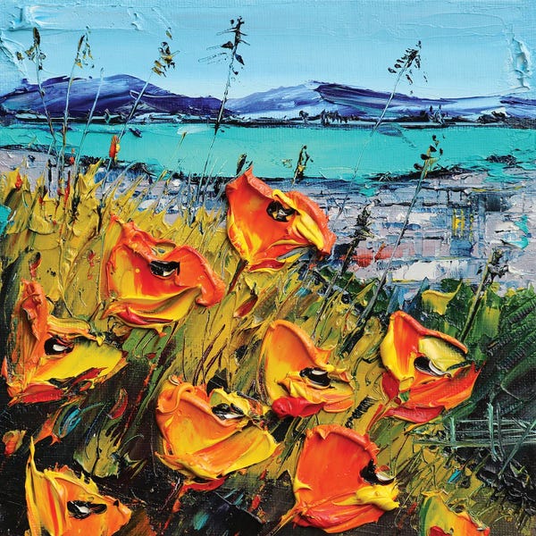Poppies: View Of San Francisco II by Lisa Elley