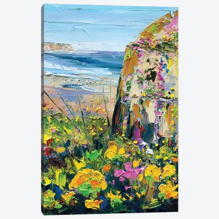 Wildflowers In Half Moon Bay Canvas Print #LEL211} by Lisa Elley Art Print