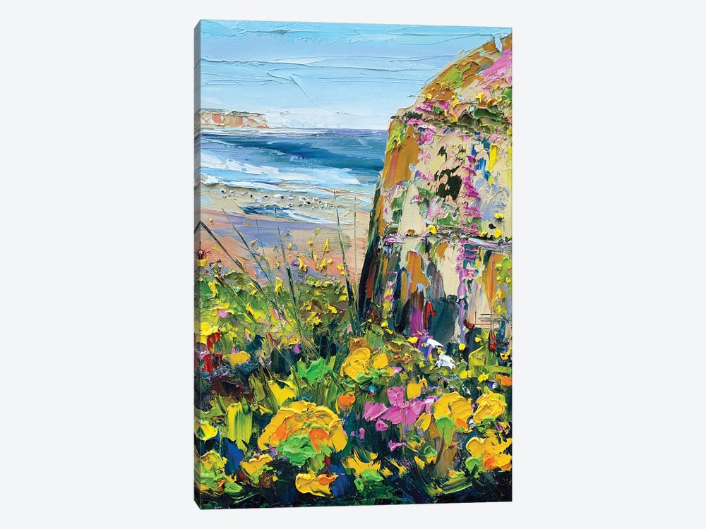 Wildflowers In Half Moon Bay by Lisa Elley 1-piece Canvas Art