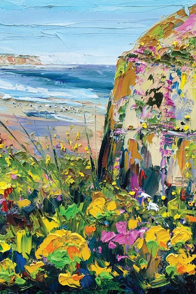 Refreshing Workspace: Wildflowers In Half Moon Bay by Lisa Elley