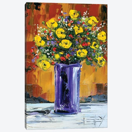 Spring Flowers Canvas Print #LEL215} by Lisa Elley Canvas Wall Art