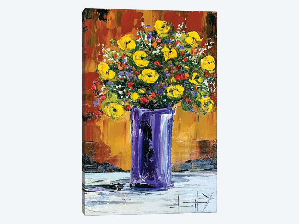 Spring Flowers by Lisa Elley 1-piece Canvas Art