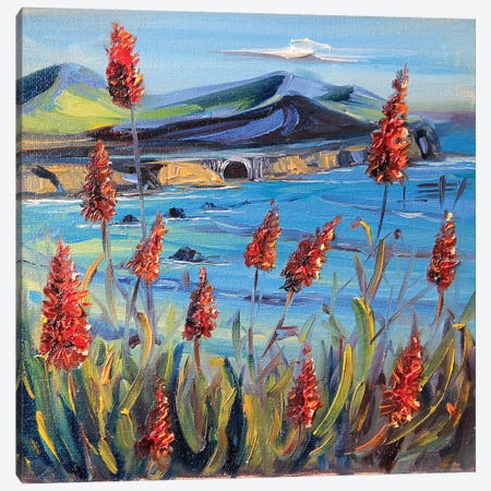 Big Sur Lilies II Canvas Print #LEL21} by Lisa Elley Canvas Wall Art
