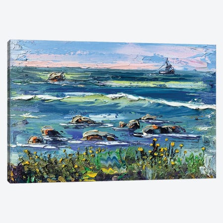 Peace At Pebble Beach Canvas Print #LEL224} by Lisa Elley Canvas Print