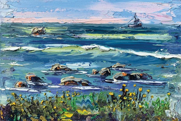 Lisa Elley: Peace At Pebble Beach by Lisa Elley
