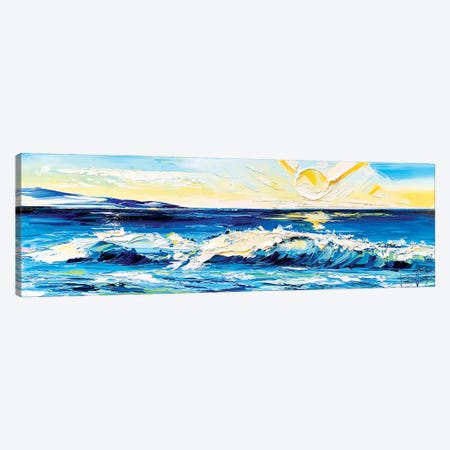 Ocean Caress Canvas Print #LEL227} by Lisa Elley Art Print