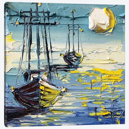 Mysterious Sea Canvas Print #LEL234} by Lisa Elley Canvas Artwork