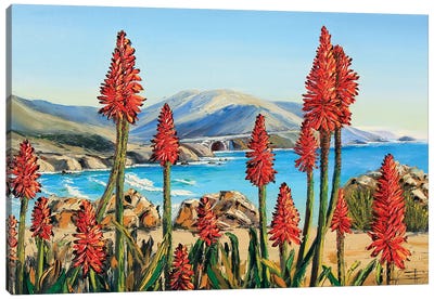 Big Sur Lilies II Canvas Art Print - Big Sur Art