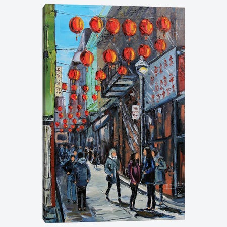 Chinatown At Noon Canvas Print #LEL248} by Lisa Elley Canvas Wall Art