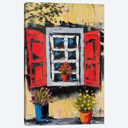 Italian Window Canvas Print #LEL252} by Lisa Elley Art Print