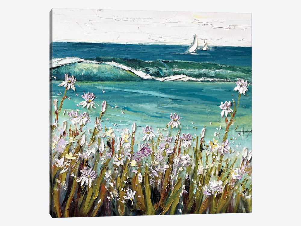 Coastal Irises by Lisa Elley 1-piece Canvas Print