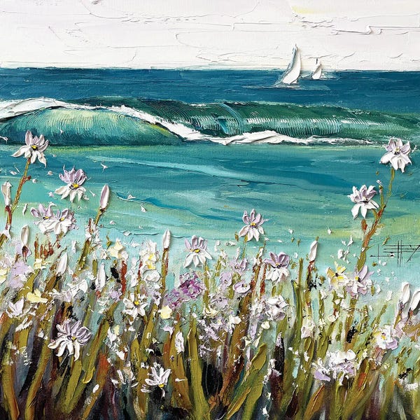 Textured Florals: Coastal Irises by Lisa Elley