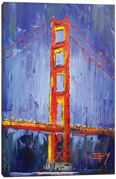 An Evening At The Golden Gate Canvas Art Print - Golden Gate Bridge