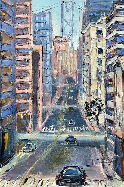 Lisa Elley: San Francisco And The Bay Bridge by Lisa Elley