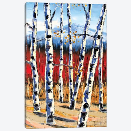 Birch Landscape Canvas Print #LEL26} by Lisa Elley Canvas Print
