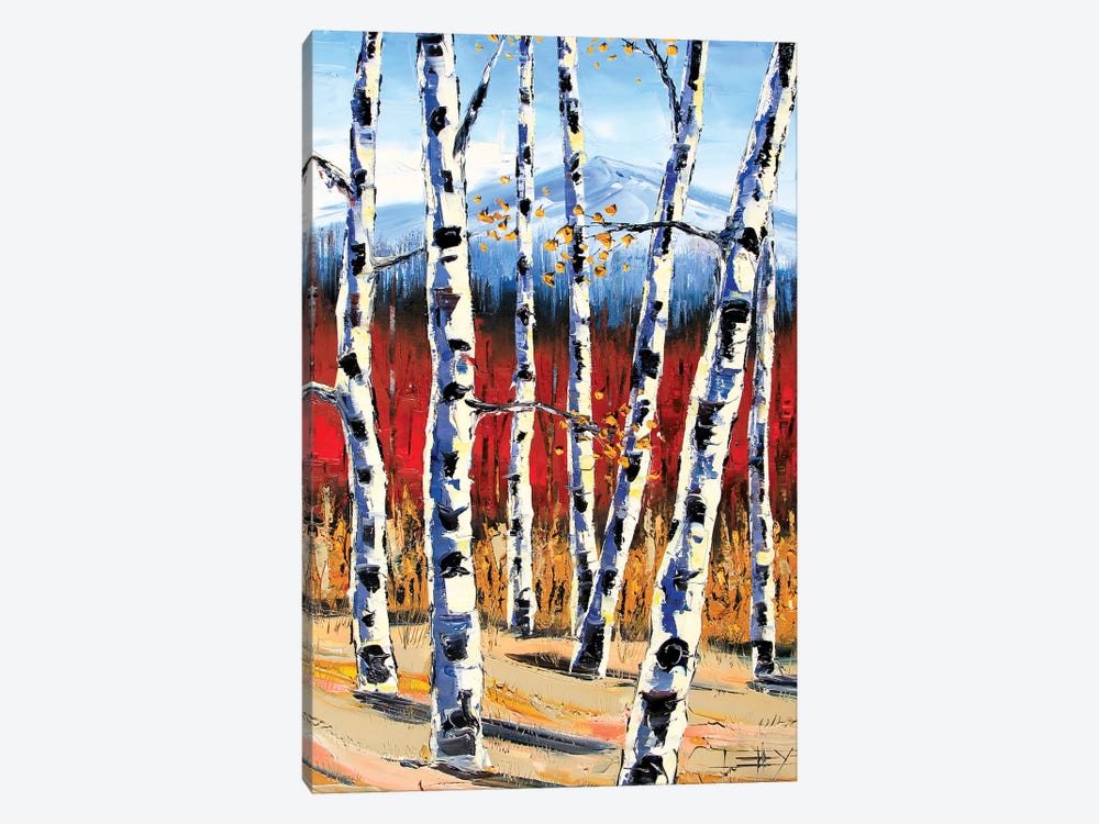 Birch Landscape by Lisa Elley 1-piece Canvas Art