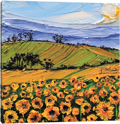 So Van Gogh Canvas Art Print - Sunflower Art