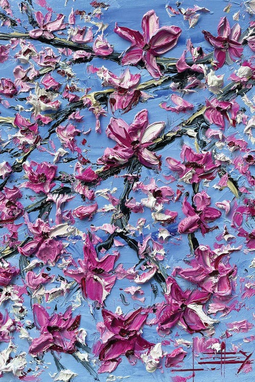 Cherry Blossoms In The Spring by Lisa Elley wall art