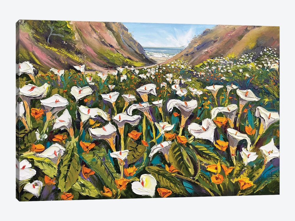 Calla Lily Valley by Lisa Elley 1-piece Canvas Art