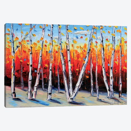 Birch Tree Painting Canvas Print #LEL27} by Lisa Elley Canvas Print
