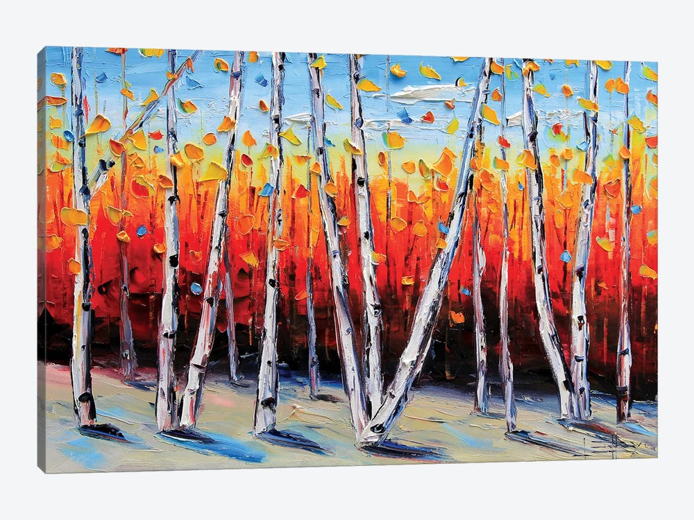 Birch Tree Painting by Lisa Elley 1-piece Art Print