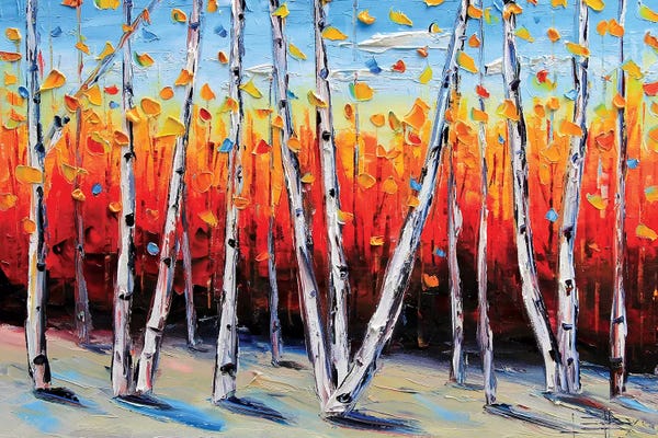 Birch Trees: Birch Tree Painting by Lisa Elley