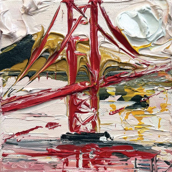 Golden Gate Bridge: Van Gogh At The Golden Gate by Lisa Elley