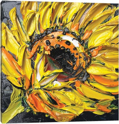 Van Gogh's Nocturne Canvas Art Print - Textured Florals