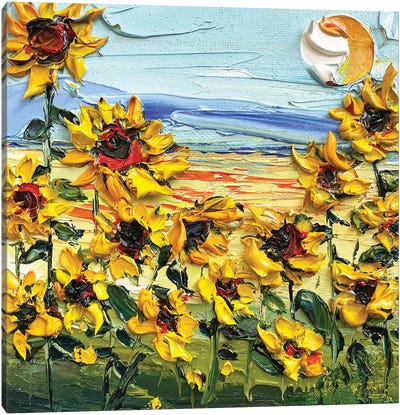 Ray Of Van Gogh Canvas Art Print - Van Gogh's Sunflowers Collection
