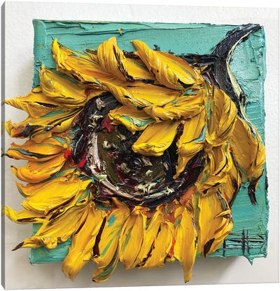 Time To Gogh Canvas Art Print - Van Gogh's Sunflowers Collection