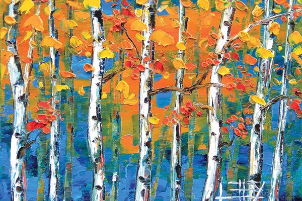 Birch Trees: Blue Birch II by Lisa Elley