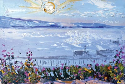 Capitola Wildflowers At The Pier by Lisa Elley canvas print