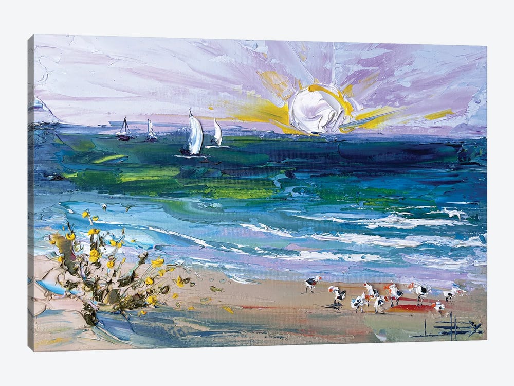 Santa Cruz Sun by Lisa Elley 1-piece Canvas Wall Art
