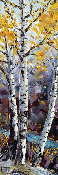 Birch Trees: Autumn's Palette by Lisa Elley