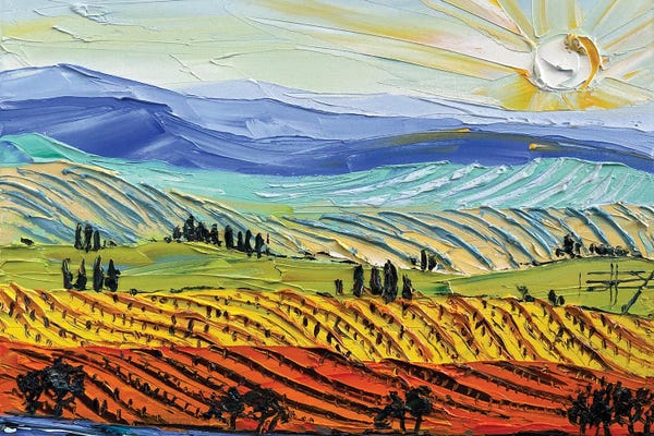 Palette Knife Prints: Layers of Napa by Lisa Elley