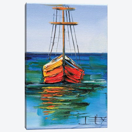 Boats Of Monterey Canvas Print #LEL32} by Lisa Elley Canvas Art Print