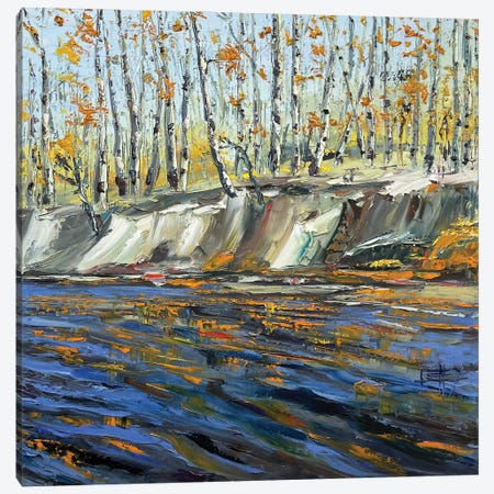 Aspen River Canvas Print #LEL330} by Lisa Elley Canvas Wall Art