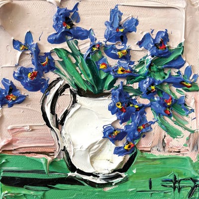 Irises At The Met by Lisa Elley art print