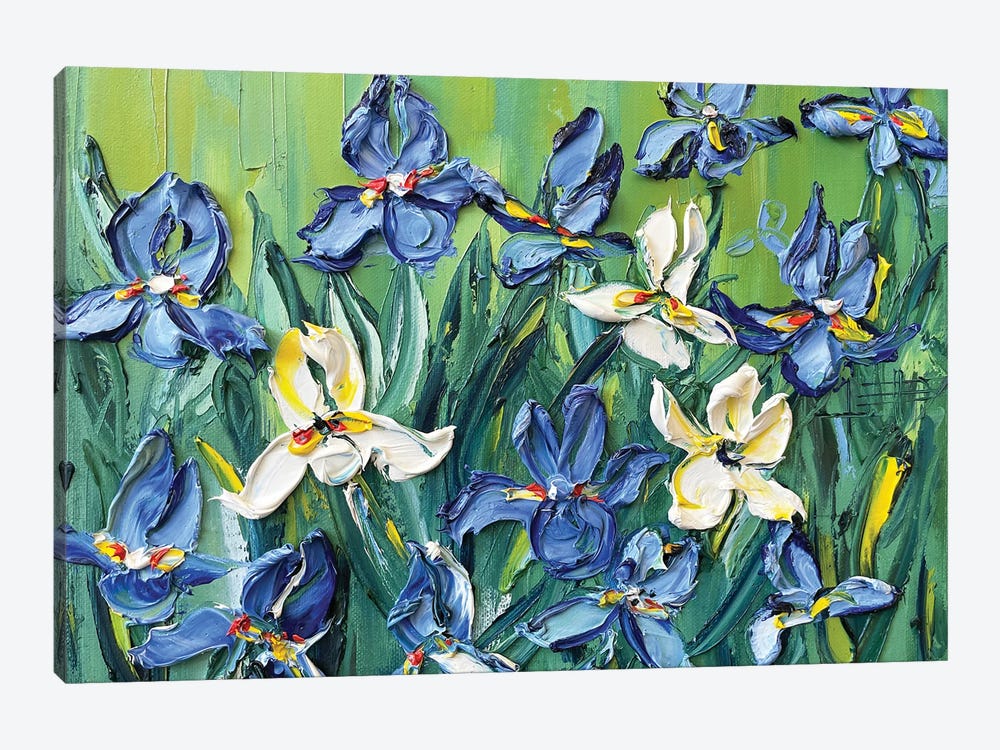 Irises To Gogh by Lisa Elley 1-piece Canvas Wall Art