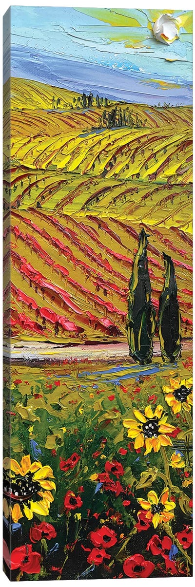 Over The Hills We Gogh Canvas Art Print - Vineyard Art