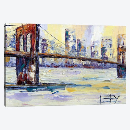 Brooklyn Bridge II Canvas Print #LEL34} by Lisa Elley Canvas Artwork