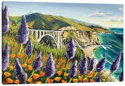 Calm On The Coast Canvas Art Print - Landscapes in Bloom